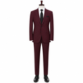 Burgundy Tailored Two-Piece Suit | Voonken Dowz