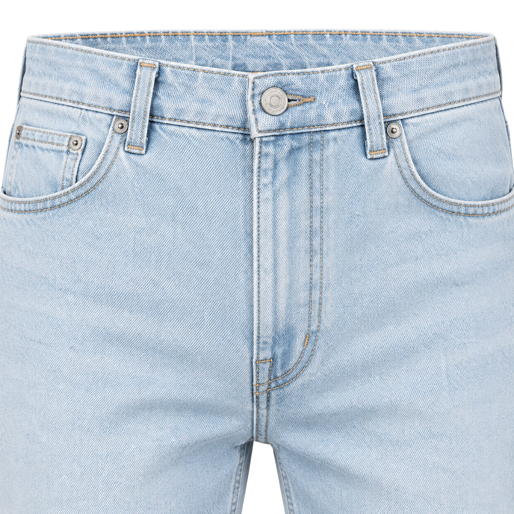 Light Wash Straight-Fit Denim Jeans | Voonken Dowz