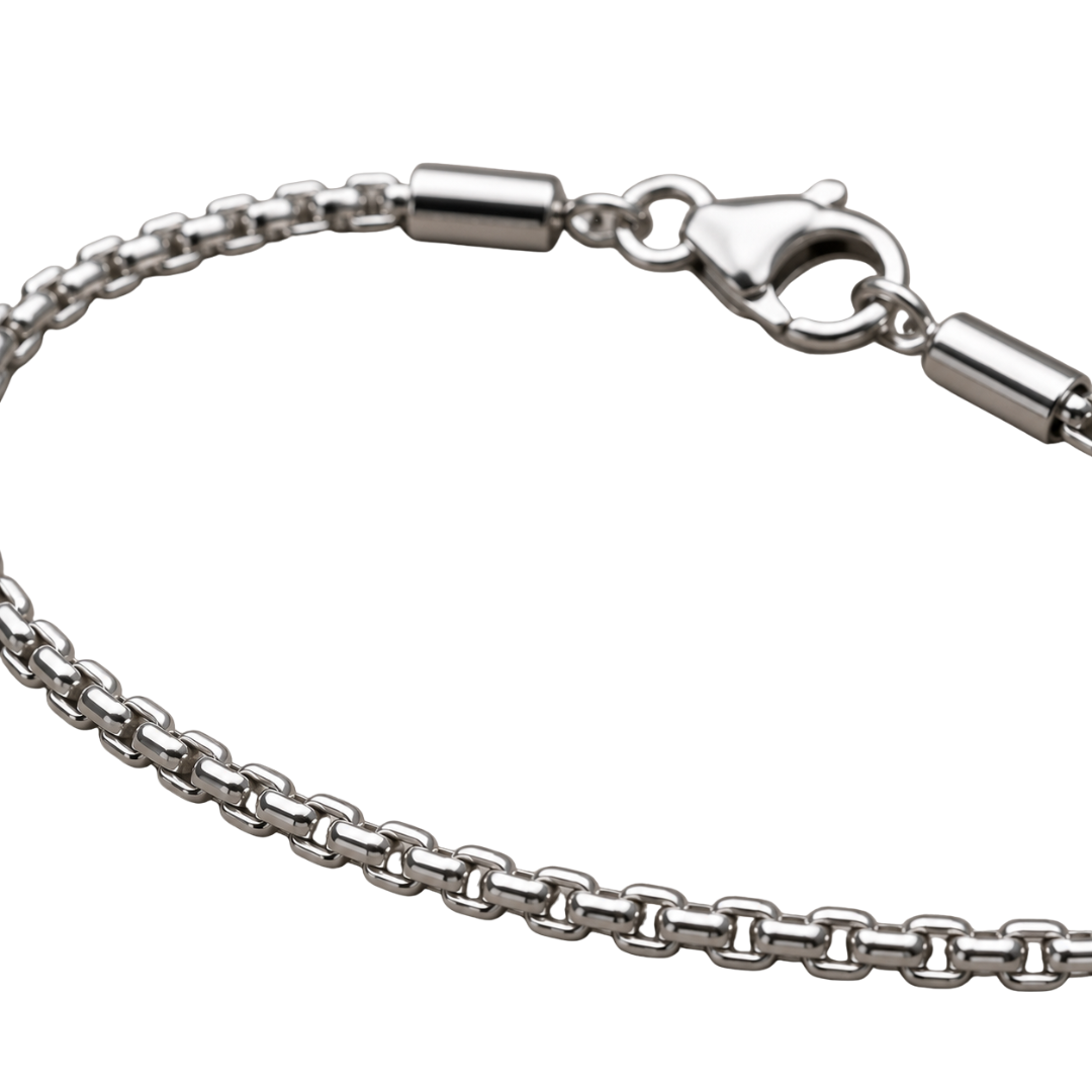 Slim Polished Stainless Steel Chain Bracelet | Voonken Dowz