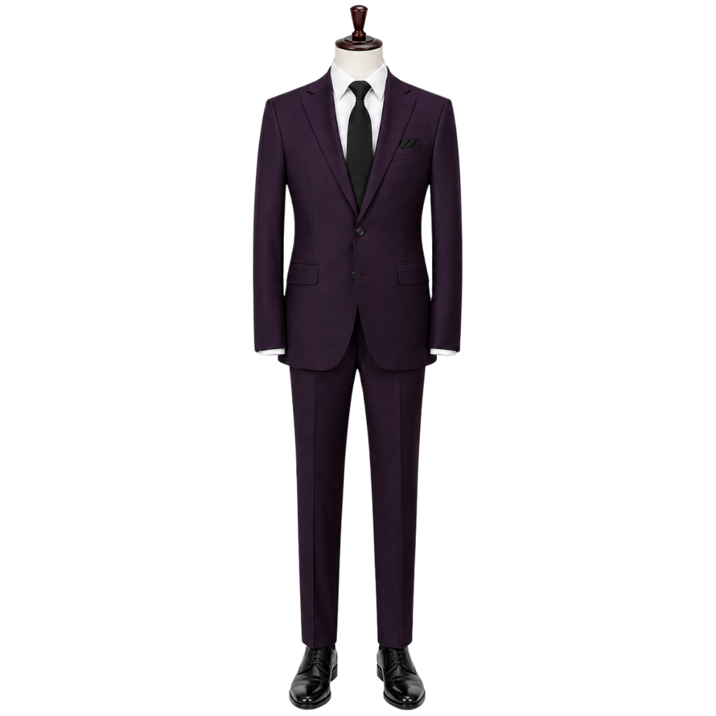Dark Plum Tailored Two-Piece Suit | Voonken Dowz